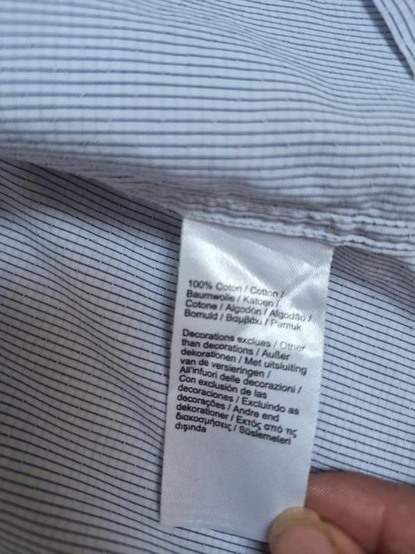Lacoste camisa a rayas azul claro Slim Fit FR38 – photo 14